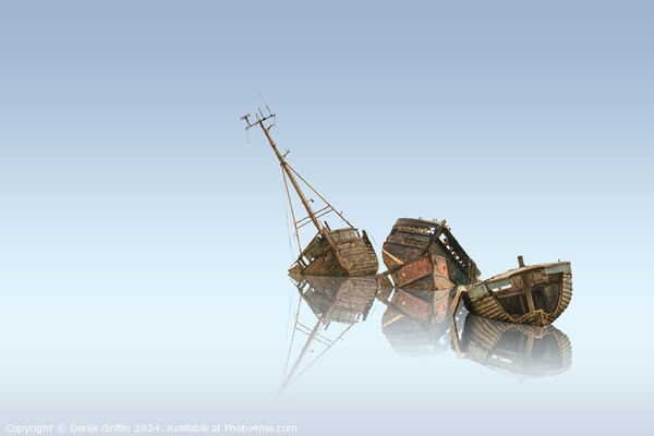 Wrecks – Pin Mill boats wrecks Picture Board by Derek Griffin