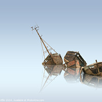Buy canvas prints of Wrecks – Pin Mill boats wrecks by Derek Griffin