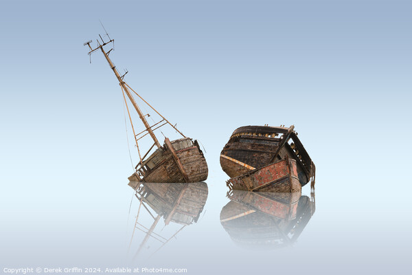 Wrecks – Pin Mill boat wrecks II Picture Board by Derek Griffin