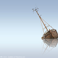 Buy canvas prints of Wrecks – Pin Mill boat wrecks III by Derek Griffin