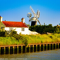 Buy canvas prints of Windmill by the Broads by Ian Donaldson