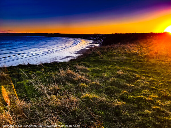  Sunset over Filey Bay Picture Board by Ian Donaldson