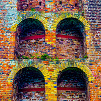 Buy canvas prints of Coloured Arches on Moira Furnace by Ian Donaldson