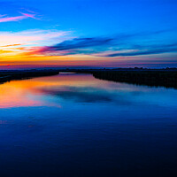 Buy canvas prints of Dusk on the Broads by Ian Donaldson