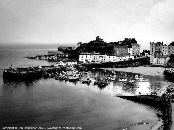 Tenby Harbour Picture Board by Ian Donaldson
