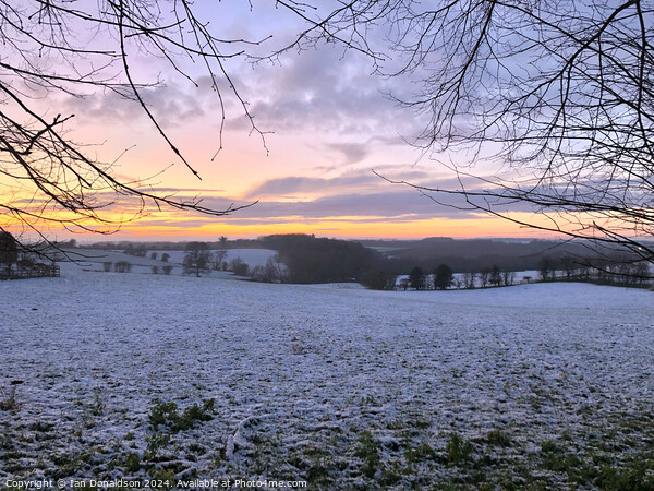 Winter Sunset Picture Board by Ian Donaldson