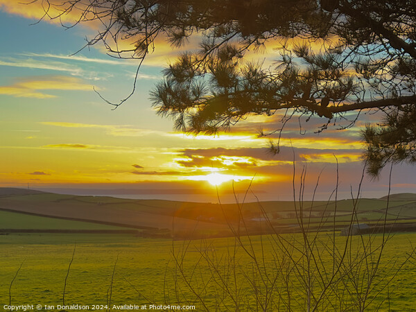 Devon Sunset Picture Board by Ian Donaldson