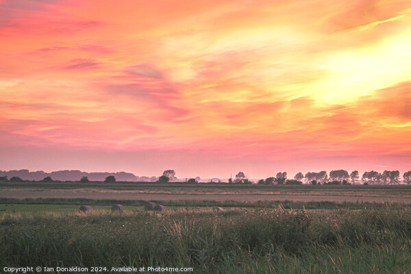Norfolk Sunset Picture Board by Ian Donaldson