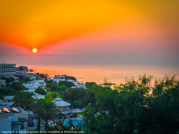 Greek Sunrise Picture Board by Ian Donaldson