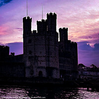 Buy canvas prints of Caernarfon Castle Silhouette by Ian Donaldson