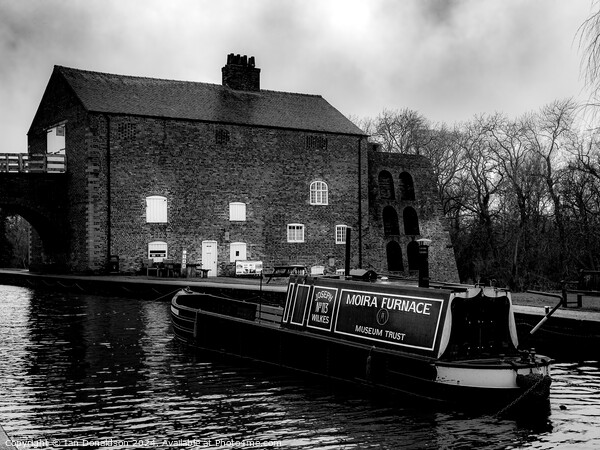 Moira Furnace and Canal Barge Picture Board by Ian Donaldson