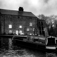 Buy canvas prints of Moira Furnace and Canal Barge by Ian Donaldson