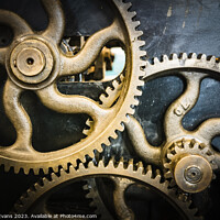 Buy canvas prints of Three cogs by Darrell Evans
