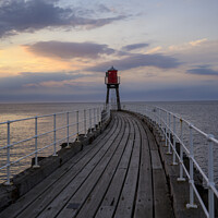 Buy canvas prints of Whitby East Pier by Darrell Evans