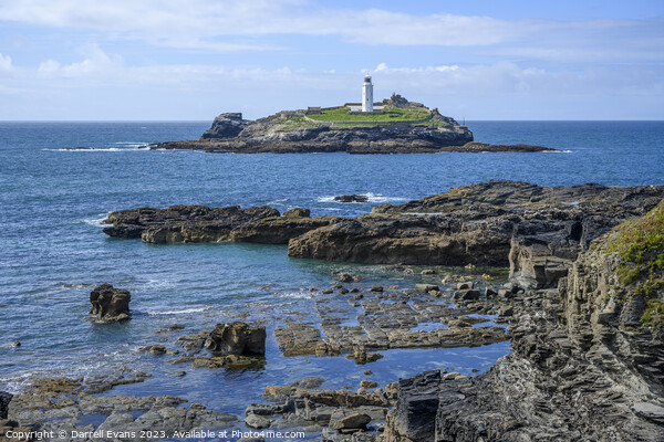 Godrevy Point Lighthouse Picture Board by Darrell Evans