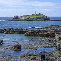Buy canvas prints of Godrevy Point Lighthouse by Darrell Evans