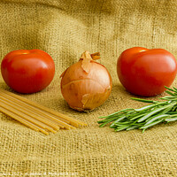 Buy canvas prints of Pasta and tomato by Darrell Evans