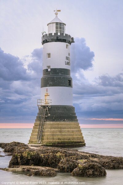 Trwyn Du Lighthouse Picture Board by Darrell Evans