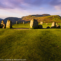 Buy canvas prints of Morning at Castlerigg Stone Circle by Darrell Evans