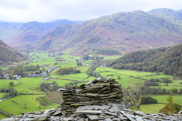 Borrowdale from Castle Crag Picture Board by Darrell Evans