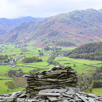 Buy canvas prints of Borrowdale from Castle Crag by Darrell Evans