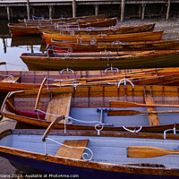 Buy canvas prints of Boats in a row by Darrell Evans
