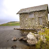 Buy canvas prints of Boat House at Devoke Water by Darrell Evans