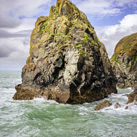 Buy canvas prints of Cornish Sea stack by Darrell Evans
