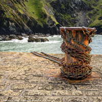 Buy canvas prints of Capstan at Mullion Cove by Darrell Evans