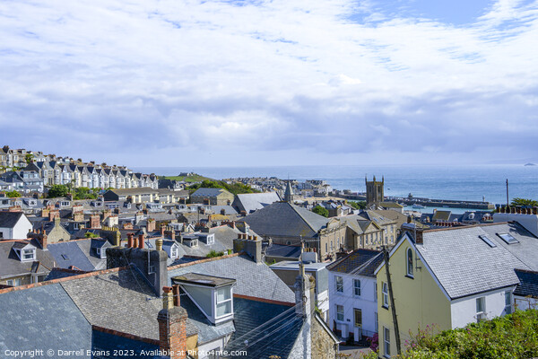 Rooftops of St Ives Picture Board by Darrell Evans