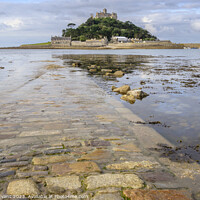 Buy canvas prints of St Michael's Mount Submerged Causeway by Darrell Evans
