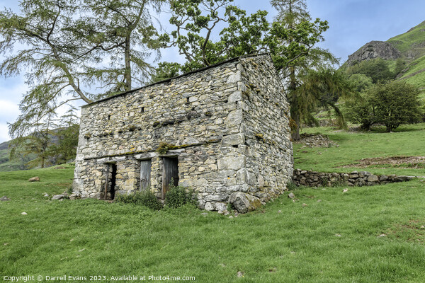 Langdale Barn ona Hill Picture Board by Darrell Evans