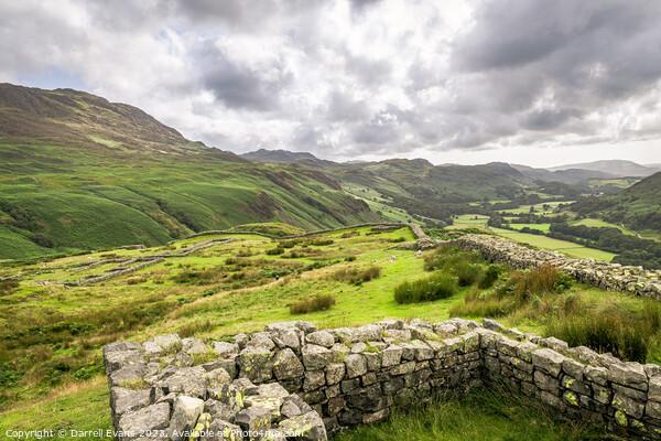 Hardknott Fort Picture Board by Darrell Evans