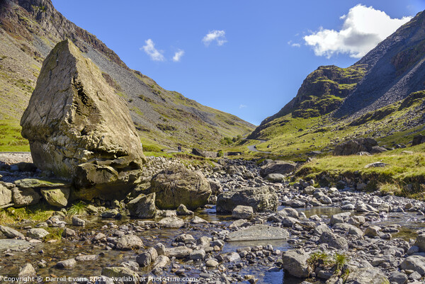 Honister Pass Stream Picture Board by Darrell Evans