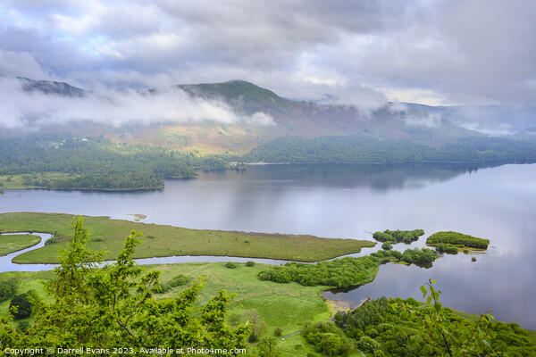 Cloud over Derwentwater Picture Board by Darrell Evans