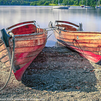Buy canvas prints of Rowing boat at Ambleside by Darrell Evans
