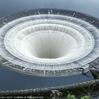 Buy canvas prints of Ladybower Reservoir Bellmouth by Darrell Evans