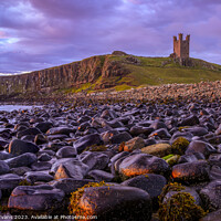 Buy canvas prints of Dunstanburgh Castle Tower by Darrell Evans