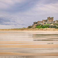 Buy canvas prints of Across the sand to Bamburgh Castle by Darrell Evans