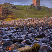 Buy canvas prints of Dunstanburgh Tower by Darrell Evans