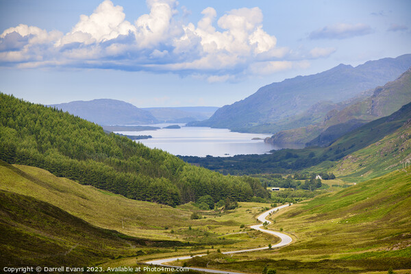 Road to Loch Maree Picture Board by Darrell Evans