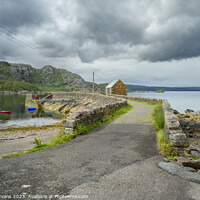 Buy canvas prints of Lower Diabiag and Loch by Darrell Evans