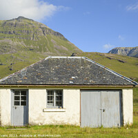 Buy canvas prints of Fishing bothy in the Mountains by Darrell Evans