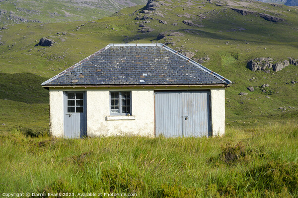 Torridon bothy Picture Board by Darrell Evans