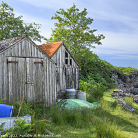Buy canvas prints of Shed at the Loch side by Darrell Evans