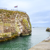 Buy canvas prints of Dunbar Harbour Entrance by Darrell Evans