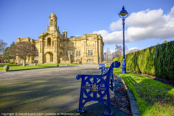Cartright Hall and Bench Picture Board by Darrell Evans