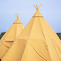 Buy canvas prints of Two Tipi by Darrell Evans
