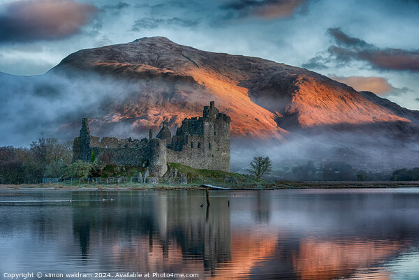 Castle on the Loch Picture Board by simon waldram