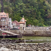 Buy canvas prints of Lynmouth seaside town by Thomson Duff